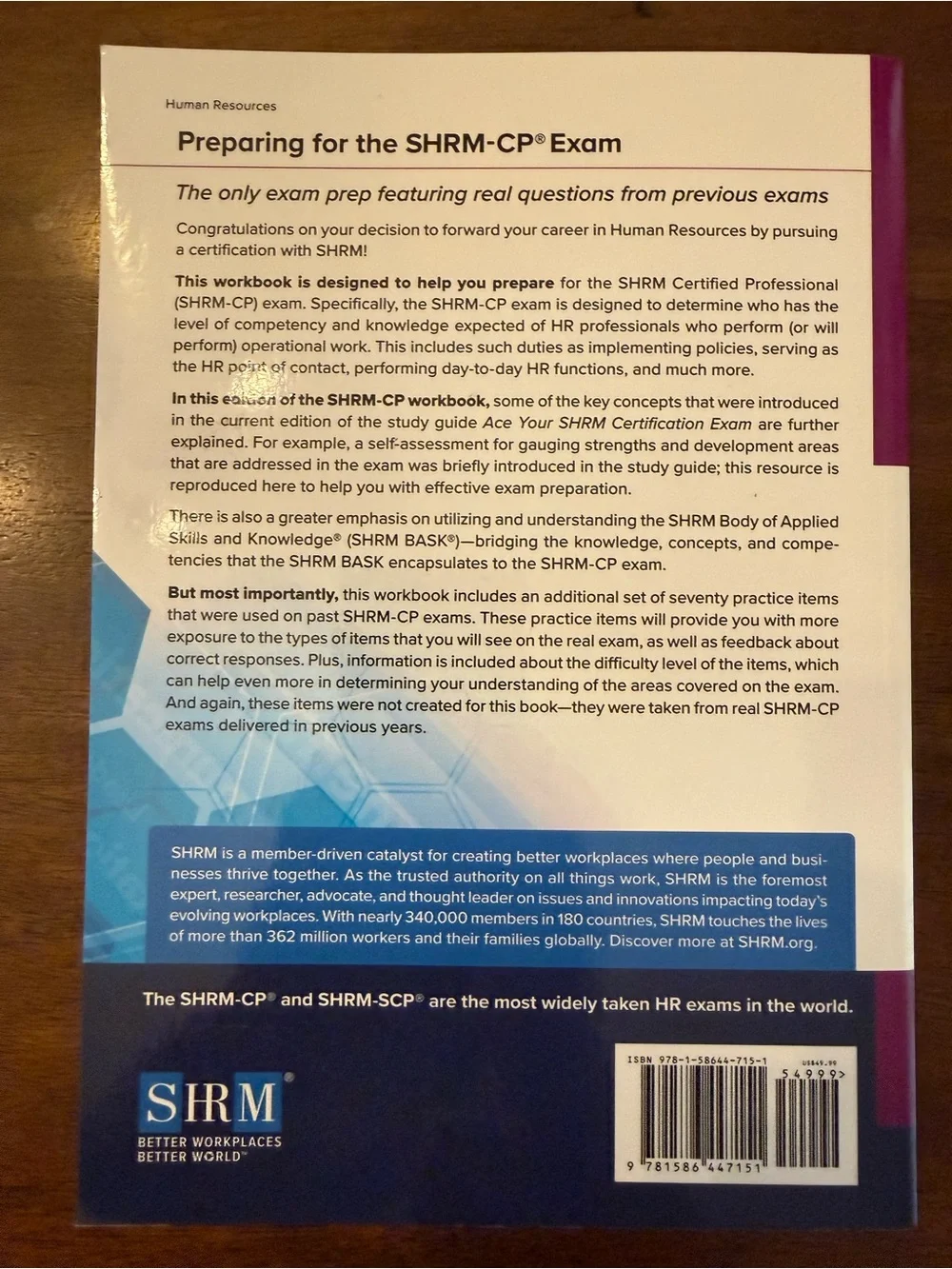 SHRM (Society for Human Resource Management) Test Prep Books and Flash Cards